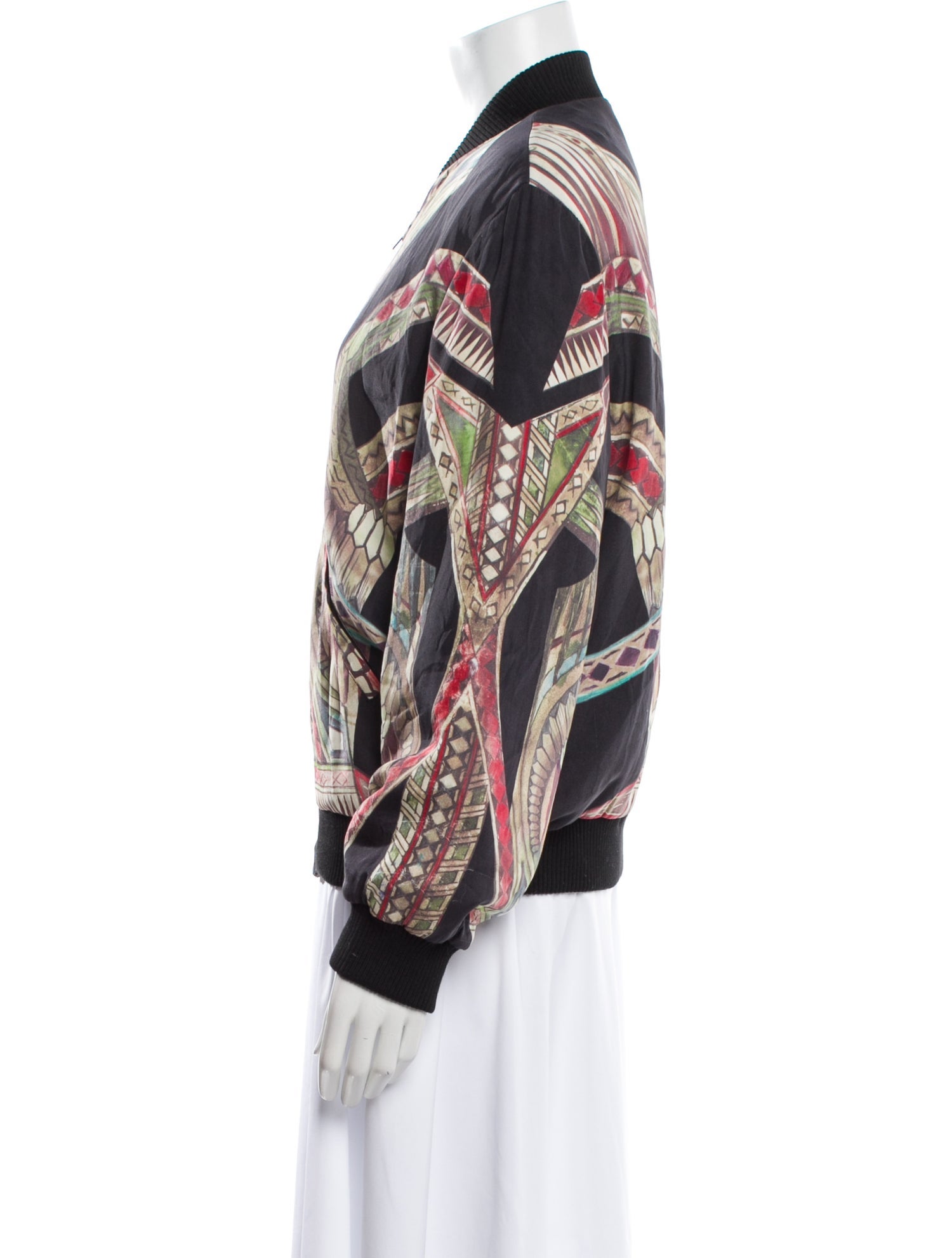 Iro Silk Printed Bomber Jacket