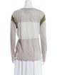 Iro Linen Colorblock Pattern T-Shirt