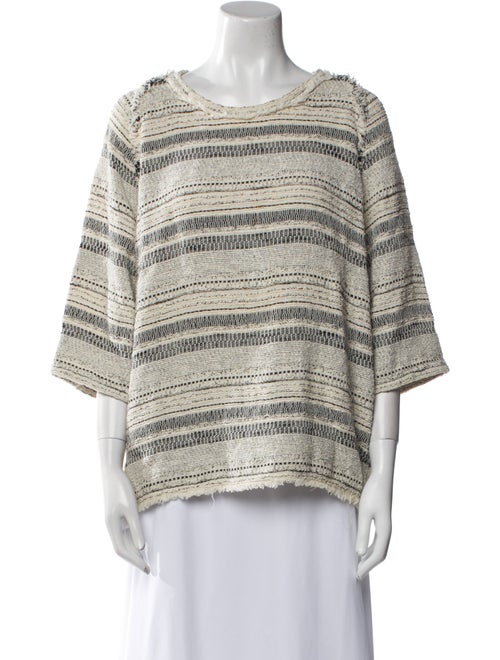 Iro Striped Bateau Neckline Sweatshirt