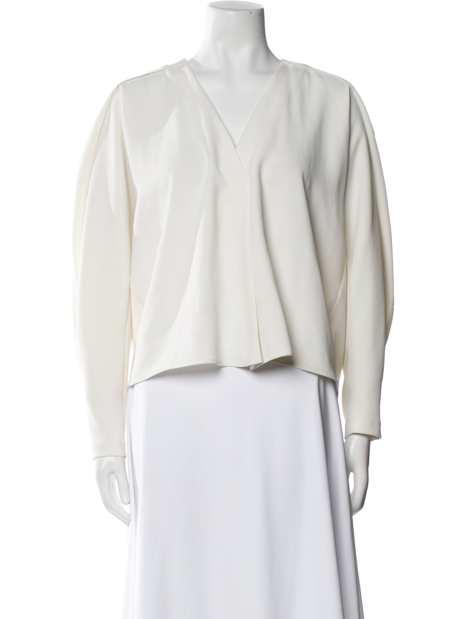 Iro V-Neck Long Sleeve Crop Top