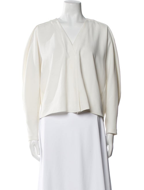 Iro V-Neck Long Sleeve Crop Top