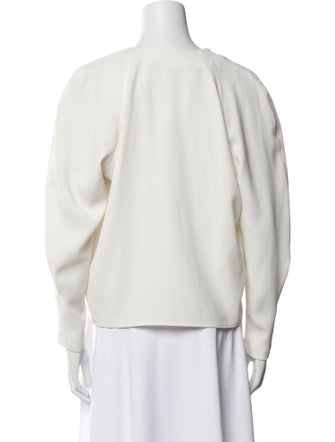 Iro V-Neck Long Sleeve Crop Top