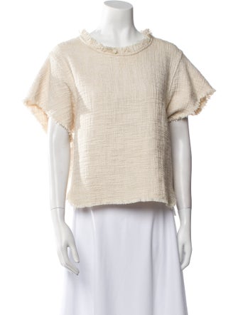 Iro Bateau Neckline Short Sleeve Sweatshirt