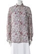 Iro Floral Print Mock Neck Blouse