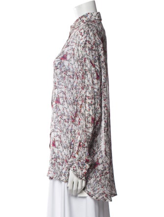 Iro Floral Print Mock Neck Blouse