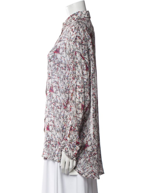 Iro Floral Print Mock Neck Blouse