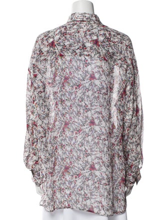 Iro Floral Print Mock Neck Blouse