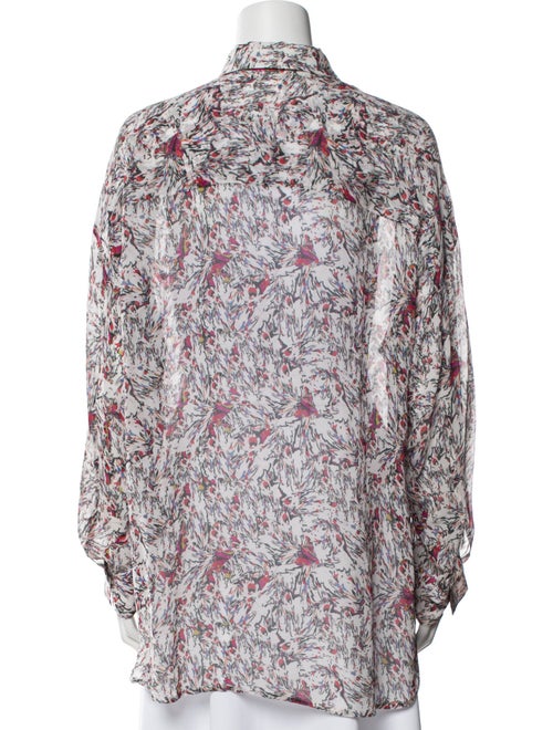 Iro Floral Print Mock Neck Blouse