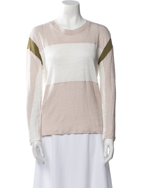Iro Linen Colorblock Pattern T-Shirt