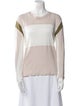 Iro Linen Colorblock Pattern T-Shirt