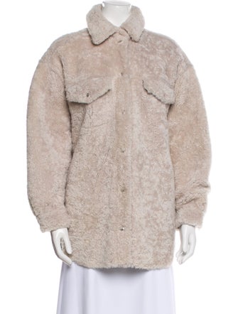 Iro Leather Fur Coat