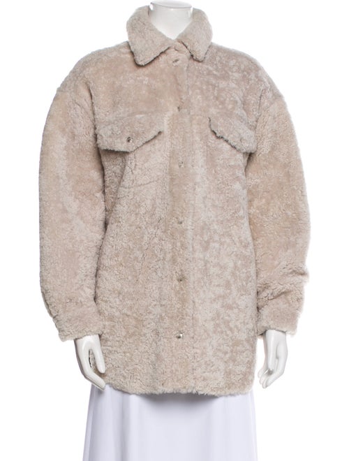 Iro Leather Fur Coat