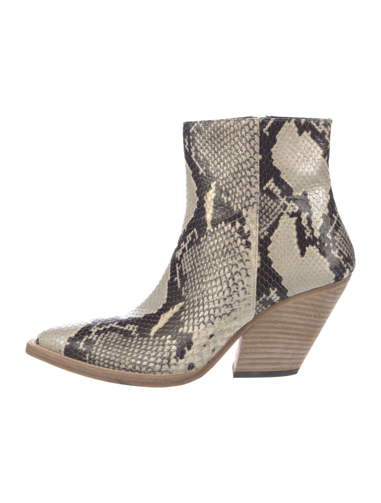 Iro Embossed Leather Animal Print Boots