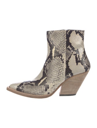 Iro Embossed Leather Animal Print Boots