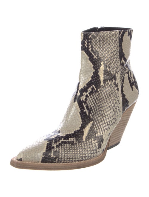 Iro Embossed Leather Animal Print Boots