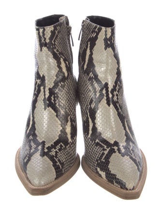 Iro Embossed Leather Animal Print Boots