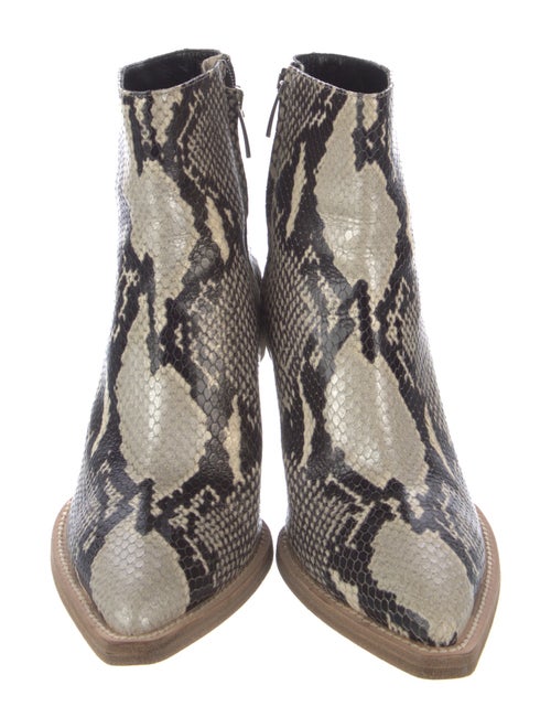 Iro Embossed Leather Animal Print Boots