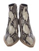 Iro Embossed Leather Animal Print Boots