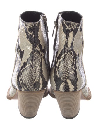 Iro Embossed Leather Animal Print Boots