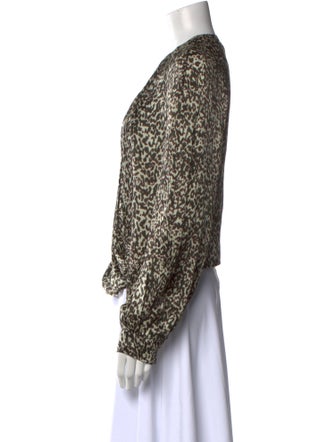 Iro Silk Animal Print Blouse