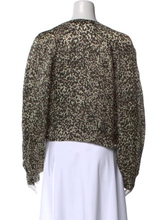 Iro Silk Animal Print Blouse