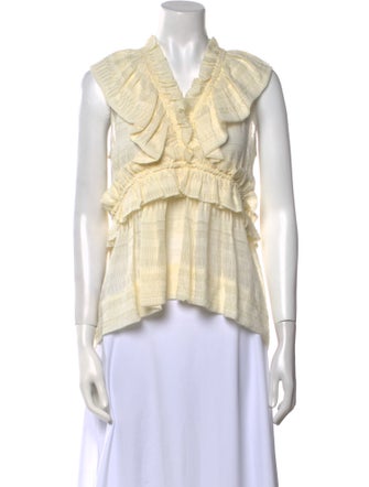 Iro Silk V-Neck Crop Top