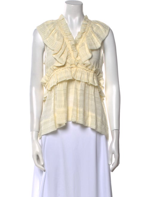 Iro Silk V-Neck Crop Top