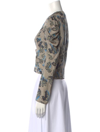 Iro Printed V-Neck Crop Top