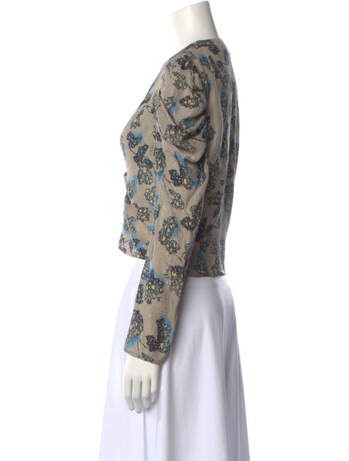 Iro Printed V-Neck Crop Top