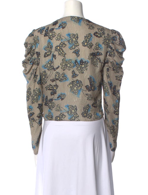 Iro Printed V-Neck Crop Top