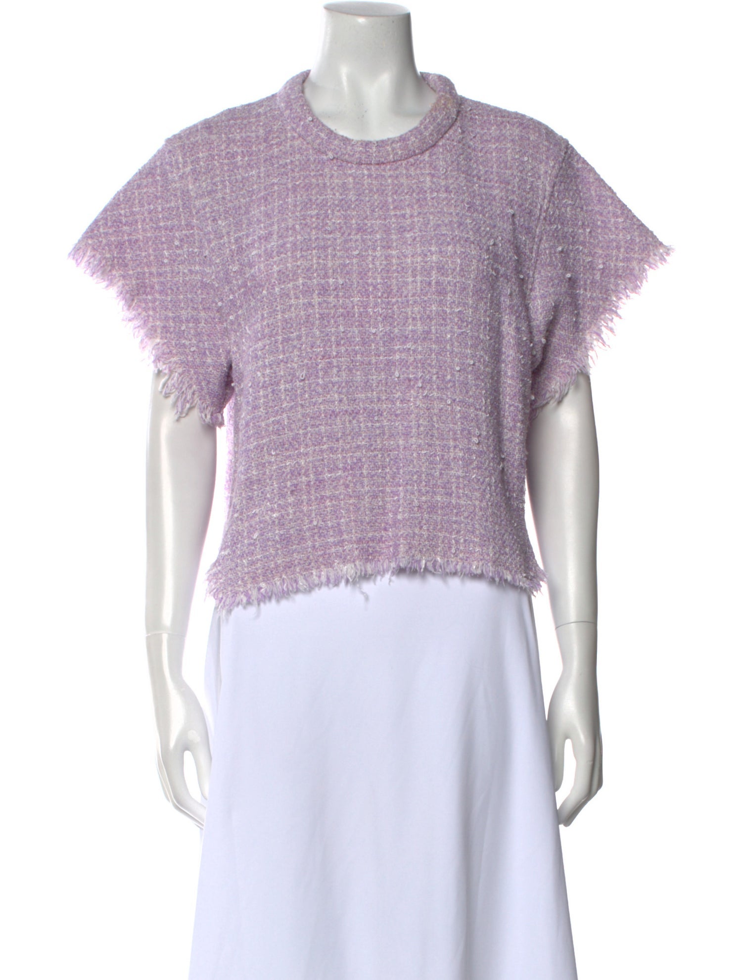 Iro Crew Neck Short Sleeve Crop Top