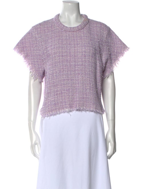 Iro Crew Neck Short Sleeve Crop Top