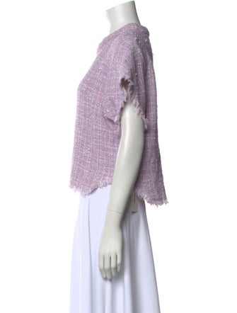 Iro Crew Neck Short Sleeve Crop Top