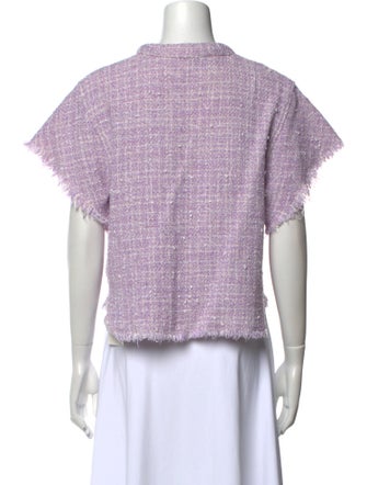 Iro Crew Neck Short Sleeve Crop Top