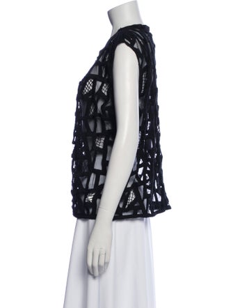 Iro Lace Pattern Scoop Neck Top