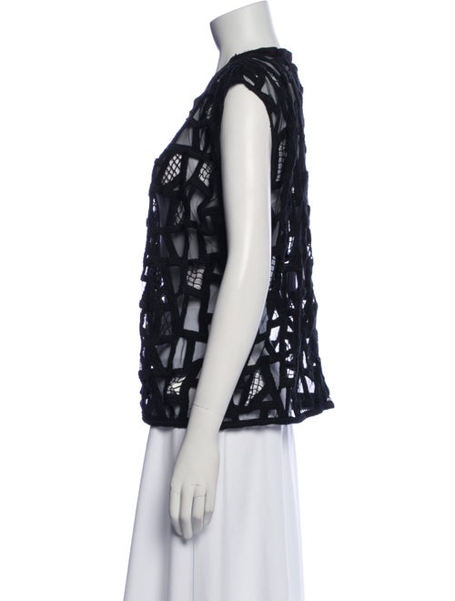 Iro Lace Pattern Scoop Neck Top