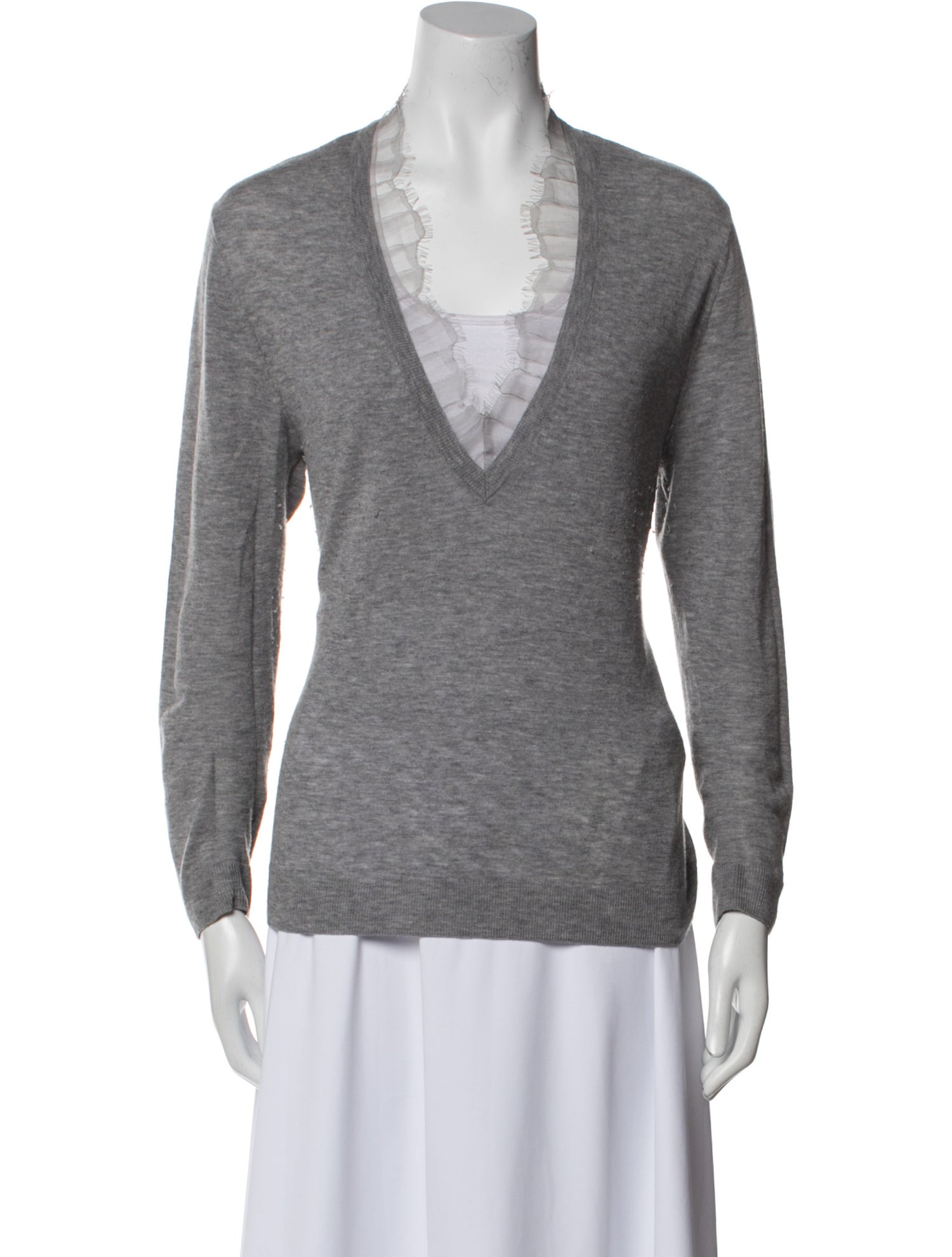 Iro Merino Wool V-Neck Top