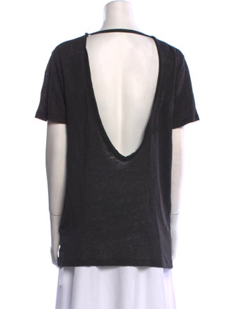 Iro Linen Scoop Neck T-Shirt