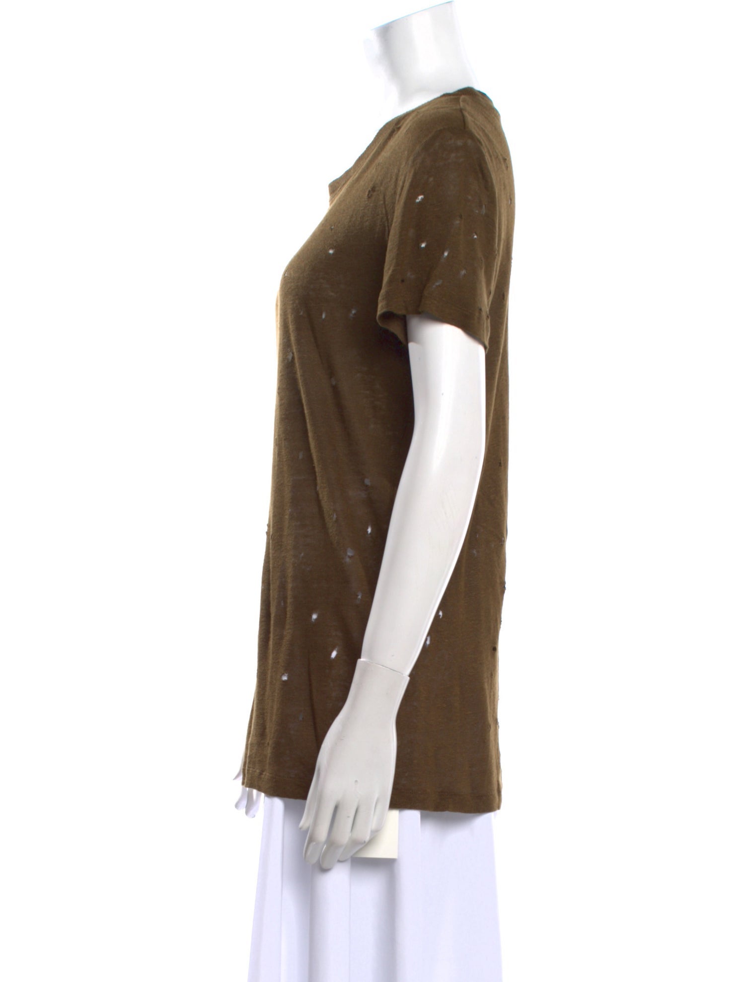 Iro Linen Scoop Neck T-Shirt