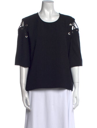 Iro Crew Neck Three-Quarter Sleeve Top