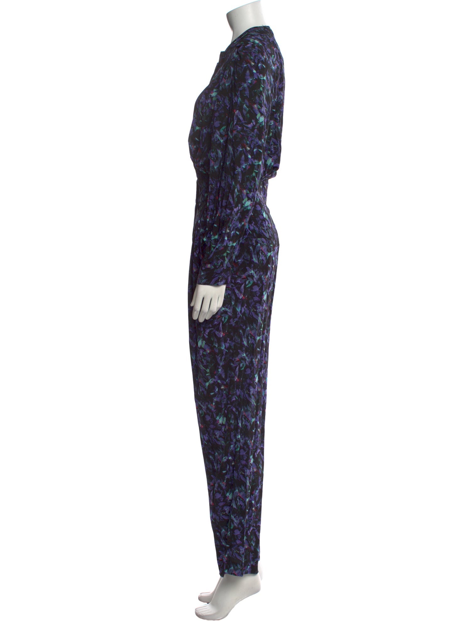 Iro Printed Plunge Neckline Jumpsuit