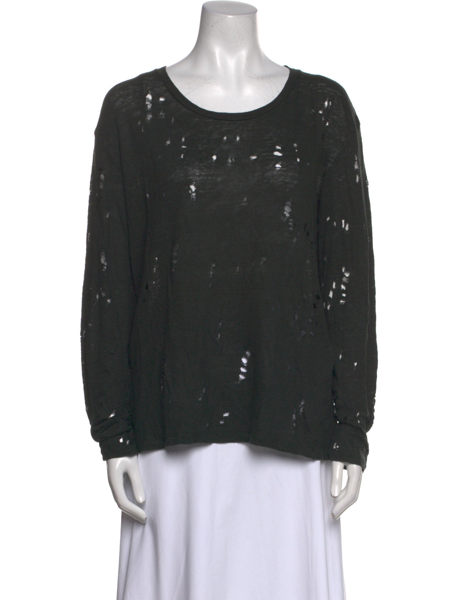 Iro Linen Scoop Neck Top