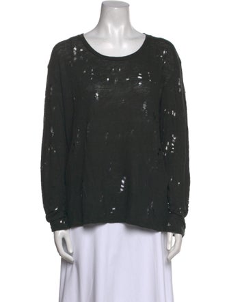 Iro Linen Scoop Neck Top