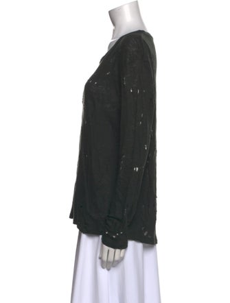 Iro Linen Scoop Neck Top