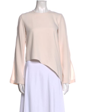 Iro Crew Neck Long Sleeve Crop Top