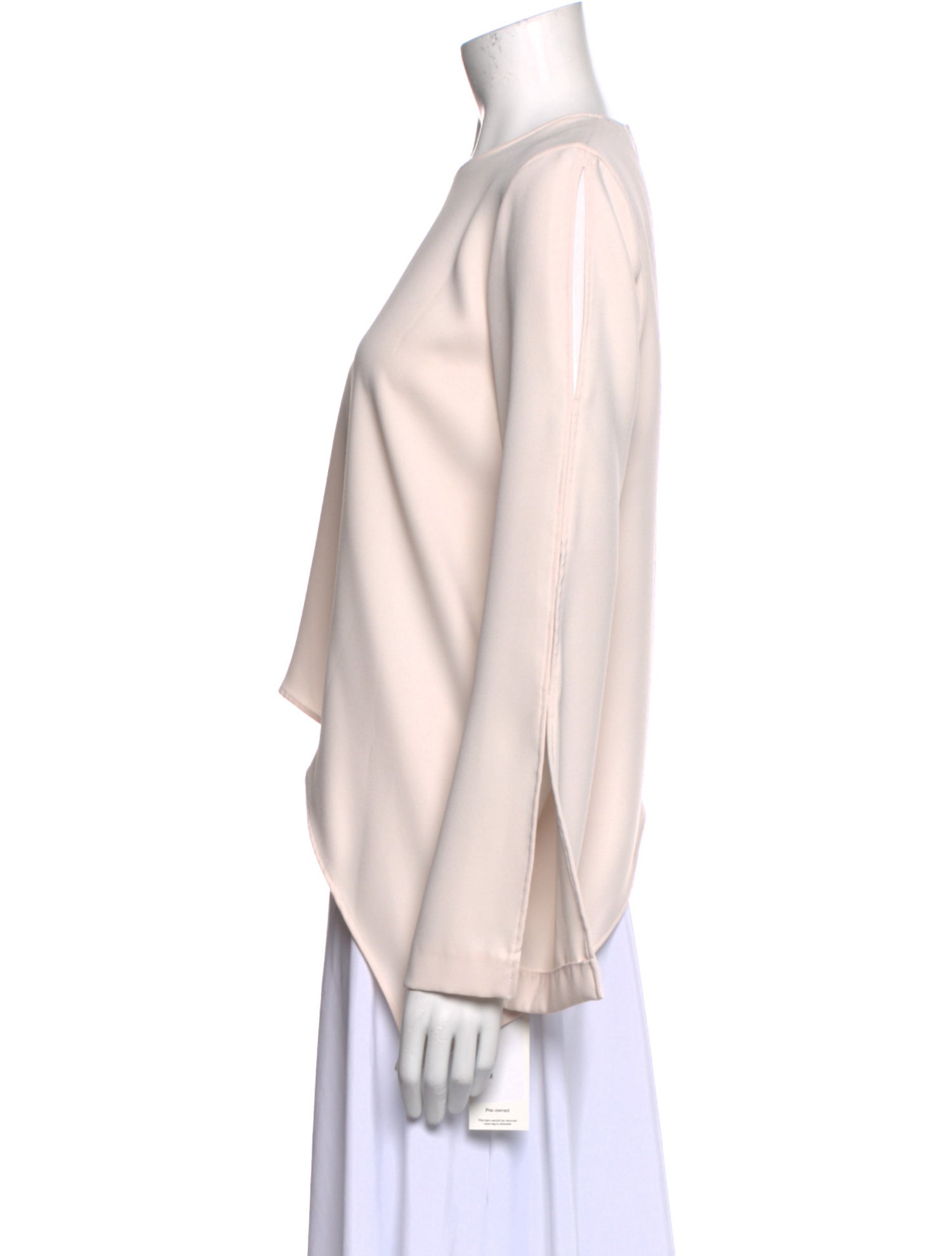 Iro Crew Neck Long Sleeve Crop Top