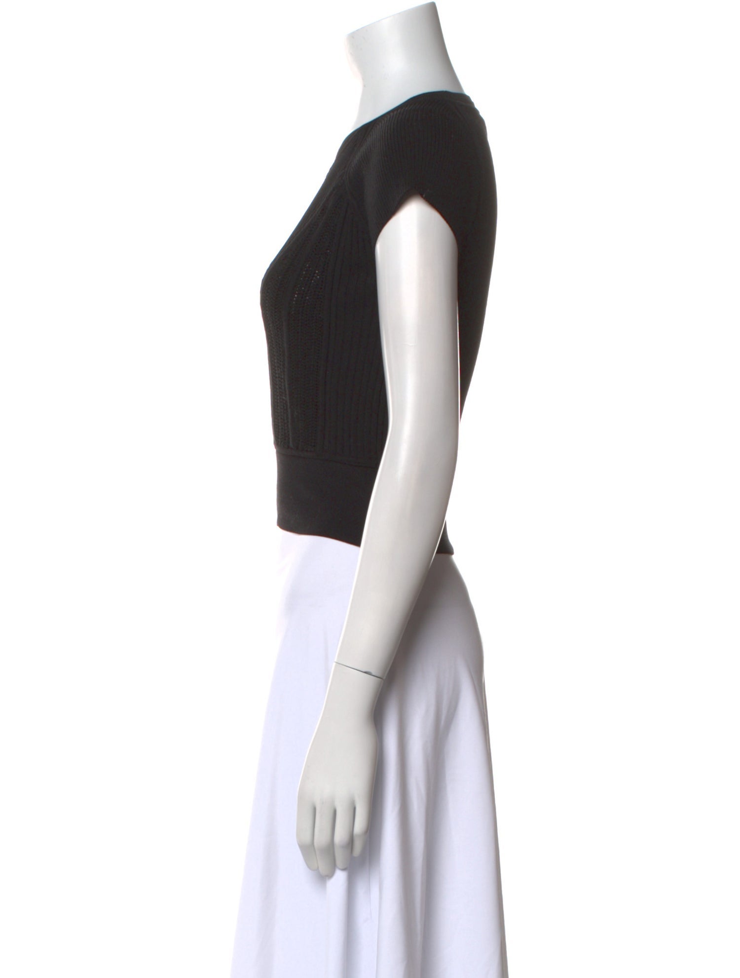 Iro Crew Neck Short Sleeve Crop Top