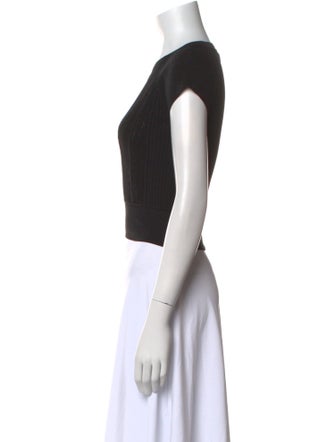 Iro Crew Neck Short Sleeve Crop Top