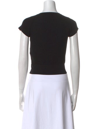 Iro Crew Neck Short Sleeve Crop Top