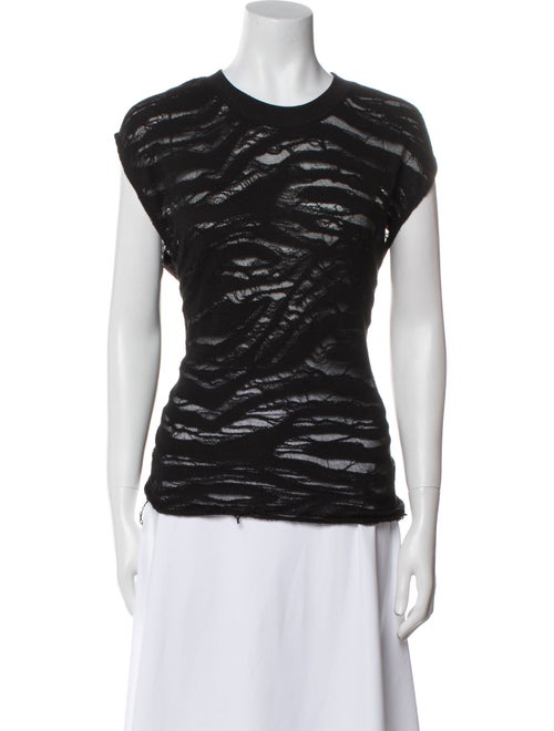 Iro Lace Pattern Crew Neck T-Shirt